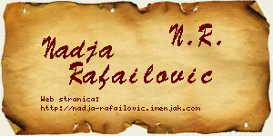 Nadja Rafailović vizit kartica